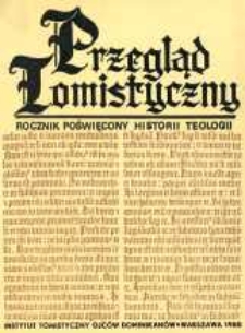 Przegląd Tomistyczny : rocznik poświęcony historii teologii. T. 4 (1988)